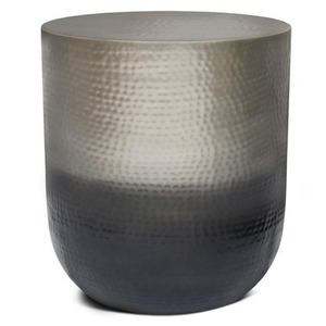 Table basse en métal martelé artisanal Aurea, style industriel, mobilier moderne pour salon, finition antique - Product Image 1