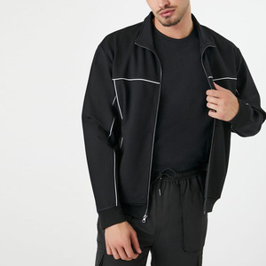 Conjunto Deportivo 2 en 1 para Hombre, Color Negro y Azul, Manga Larga, Media Cremallera, Corte Holgado, Secado Rápido, Poliéster, Ropa de Invierno - Product Image 6