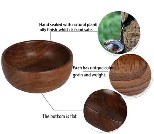 Bol de service en bois Pakka Sheesham, bol de service multifonctionnel en bois, bol de service/bol décoratif/objets de décoration intérieure/cadeaux - Product Image 3