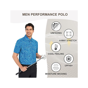 T-shirt polo homme de haute qualité, imprimé, anti-rétrécissement - Product Image 3