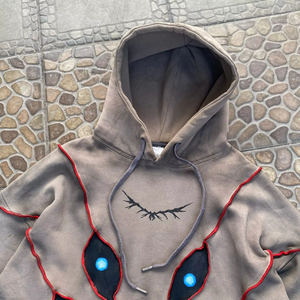 Regular Heat-Transfer Printed 500GSM Distressed Eco-Friendly 100% Cotton Hoodie Custom Oversized <b>Zip</b> Boxy Fit Streetwear - Product Image 4