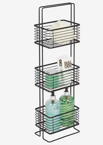 OEM/ODM Vietnam Decorative 3 Tier Metal <b>Storage</b> Organizer Basket Vertical Standing Bathroom Shelving <b>Unit</b> for Home Use - Product Image 3