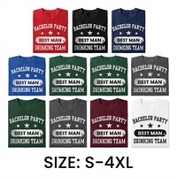 T-shirts personnalisés pour enterrement de vie de garçon, impression DTF DTG, t-shirts assortis pour la bande du marié, vêtements en gros OEM ODM