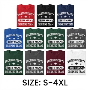 Camisetas Personalizadas para Despedida de Soltero, Impresión DTF, DTG y Serigrafía, Camisetas a Juego para el Equipo del Novio, Ropa al por Mayor, OEM, ODM - Product Image 5