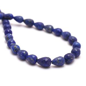 Lapislázuli 5x8mm-7x10mm, cuentas de lágrima briolette, lapislázuli azul natural, piedra semipreciosa facetada, cuentas sueltas en forma de gota para joyería. - Product Image 1
