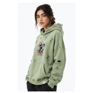 <b>Top</b> Quality Brand Name Women <b>Distressed</b> Hoodie Made With Soft Durable Fabric Comfortable Fit Trendy <b>Distressed</b> Style And Everyd - Product Image 4