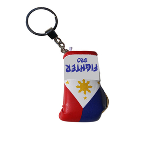 Mini Artificial Leather Boxing Glove Keychain <b>Car</b> Hanging Boxing Gloves <b>Key</b> <b>Ring</b> MMA Gift Customized Size Promotional Item - Product Image 3