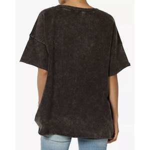 Camisetas Gráficas Streetwear al por Mayor 2026, Camisetas Lisas de Tallas Grandes para Mujer, Camisetas con Lavado Ácido, Servicio OEM Personalizado Vintage para Mujer - Product Image 5