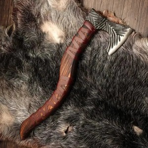 Premium THEWIZ CRAFTS Industrial Grade Tomahawk Hatchet High Carbon Steel Viking <b>Axe</b> Wholesale Camping Survival <b>Axe</b> <b>Wooden</b> - Product Image 5