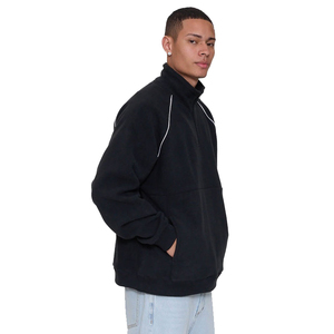 Chaqueta de Forro Polar de Algodón Personalizada para Hombre, 340 GSM, Ecológica, Transpirable, de Secado Rápido, con Media Cremallera, para Senderismo, Correr, Camping, OEM - Product Image 2