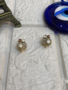 Vintage Gold Plated Silver Luxury <b>Stud</b> <b>Earrings</b> for Women Everyday Wear Handmade Party <b>Earrings</b> - Product Image 6