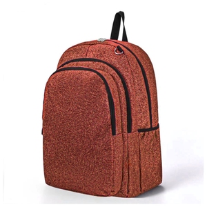 Lightweight for <b>Pink</b> Glitter Backpack with Rainbow Shiny Sports Style Zipper Closure Strap Carrying System for Unisex School - Product Image 5