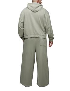 Sudadera con Capucha y Cremallera para Hombre, Estilo Holgado con Hombros Caídos, Personalizada con Diseño de Pedrería, 100% Algodón Grueso - Product Image 2