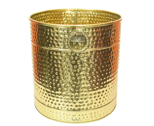 Pot de fleurs en laiton doré martelé, pot de plantes décoratif en métal pour l'intérieur, l'extérieur, la maison, le jardin, le bureau, la table et le style moderne - Product Image 4