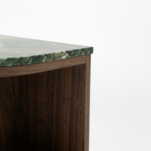 Mesa Auxiliar Moderna para Dormitorio y Sala de Estar, Fabricada en Vietnam, Madera de Caucho Ecológica, Chapa de MDF, Tapa de Mármol, 1 Año de Garantía - Product Image 3