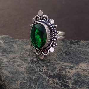 Beautiful Green Tourmaline <b>Ring</b> 925 Sterling Silver Handmade Jewelry Gift For Women Birthday Luxury Elegant - Product Image 5