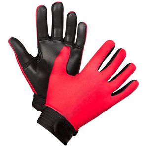 Gants complets pour les doigts, rouge, noir, PU, antidérapants, pour l'extérieur, unisexe, fermeture à boucle et à crochets, toutes saisons - Product Image 1