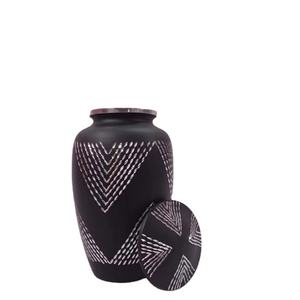 Urna Funeraria de Aluminio Hecha a Mano, Color Negro, para Cenizas Humanas, Grabado Personalizable, Capacidad de 1-2L, Moderna, Superventas - Product Image 1