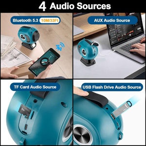 <span class=keywords><strong>Altavoz</strong></span> Bluetooth Inalámbrico para Batería <span class=keywords><strong>Makita</strong></span> de 18v, Emparejamiento TWS, BT5.3, Entrada AUX TF USB, <span class=keywords><strong>Altavoz</strong></span> Bluetooth Portátil para Fiestas en Casa - Product Image 3