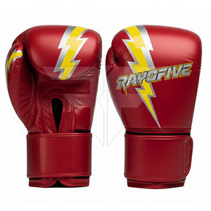 Gants de boxe en cuir de haute qualité, logo personnalisé, entraînement professionnel, évacuation de l'humidité, fermeture auto-agrippante, prix abordable, en vente - Product Image 3