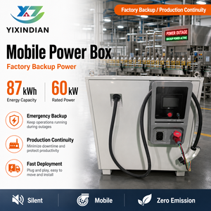 Système stockage énergie mobile <span class=keywords><strong>87kWh</strong></span> 60kW, station recharge industrielle mobile, alimentation usine, ESS hybride Off-grid - Product Image 1