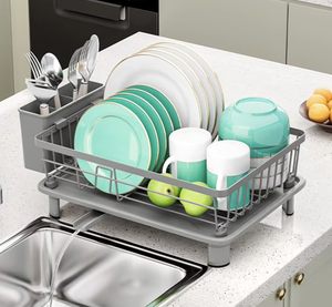 Vietnam Single Tier Metal Dish Drying <b>Rack</b> Kitchen Sink Bowl <b>Plate</b> Storage Organizer Shelf - Product Image 3