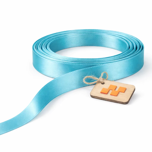 Neelkamal Industries 6mm Blue <b>Thin</b> Satin <b>Ribbon</b> 100% Polyester Shrink-Resistant Single Face Decorative Trim for Craft Gift - Product Image 1