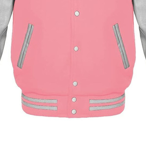Blouson universitaire élégant, blouson bomber streetwear moderne, mélange de laine, broderie personnalisée, vente en gros usine OEM - Product Image 5