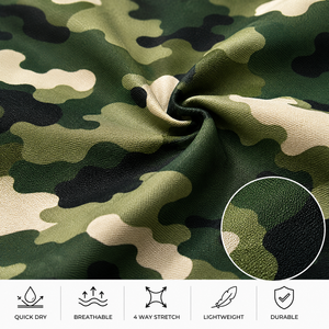 Shorts de bain camouflage vert pour homme, séchage rapide, extensibles, pour le surf, avec logo personnalisé, légers, pour les sports nautiques - Product Image 5