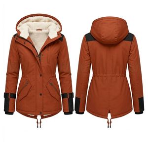 Premium Heavyweight <b>Sherpa</b> <b>Jacket</b> Taupe Brown Contrast Piping Drawcord Outdoor Cozy Fleece Hooded <b>Sherpa</b> <b>Lined</b> Parka Coats - Product Image 4