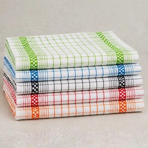 Paños de Cocina de Algodón con Diseño de Cuadrícula de Calidad Comercial |   Paños de Cocina Sostenibles de Secado Rápido - Product Image 3