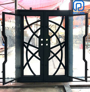 Puerta de Entrada de Hierro Forjado Ornamental Moderna 2026 con Diseño Gráfico para Villas al Aire Libre, Hecha en Vietnam - Product Image 4