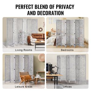 "6 Panel Folding Privacy <b>Screen</b> #### <b>Screens</b> Room Dividers #### 66.9" Tall Carved Wood Divider #### Indoor #### Portable #### - Product Image 6