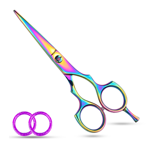Tijeras de corte de pelo de acero inoxidable de alta calidad al por mayor tijeras de peluquero multicolores Punta de hoja afilada estilismo esencial - Product Image 1