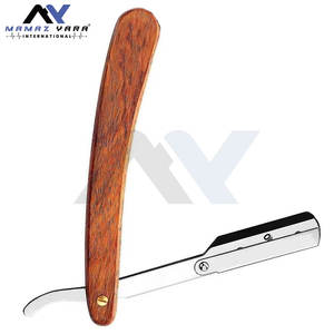 Navaja de afeitar recta artesanal con mango de madera personalizado, Ustra Swing Lock Throat, para barbería y salón - Product Image 3
