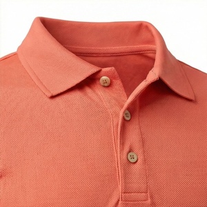 Polo en piqué à manches courtes pour homme, couleur unie, décontracté, tricoté, coupe classique, boutons - Product Image 4
