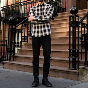 Servicio OEM: Camisas de Franela a Cuadros de Algodón para Hombre, Suaves y Cómodas, Tallas Grandes, Nuevo Diseño con Paneles, Camisas de Franela para Hombre - Product Image 5