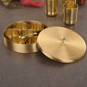 Handmade hammered design golden spice <b>box</b> kitchen cabinet storage powder spice and <b>herbs</b> home and restaurant kitchen accessories - Product Image 1