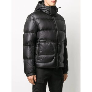 Custom Loose Fit Waterproof Breathable Plus Size Winter Warm Reversible Zipper Bubble Hooded Shiny Puffer Jacket - Product Image 2