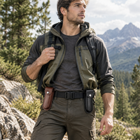 Étui pour couteau pliant, pochette en cuir pour couteaux pliants, étui de transport pour ceinture avec fermeture à pression