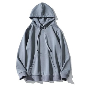 Sweat-shirt à capuche bordeaux pour homme, coupe classique, en molleton, décontracté, pour l'automne, avec poches, manches classiques, tricoté, uni, 100% coton - Product Image 6