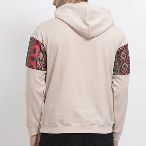 High Street Fashion Digital Artwork Print Trend Look Men Hoodie Winter Street Staple Emboss Print Depth Texture Men Hoodie - Product Image 3