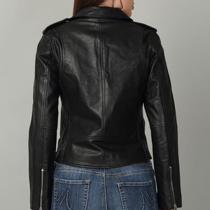 New Arrival High Streets Pu Leather <b>Jacket</b> for Female Slim Fit Latest Style Heavyweight Genuine Leather <b>Jacket</b> - Product Image 4