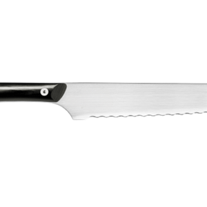 Cuchillo para pan de 9 pulgadas, hoja afilada de acero inoxidable dentada, mango negro, cortador de cocina profesional para cortar pan, pasteles y repostería - Product Image 2
