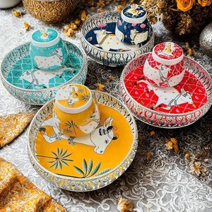 Bandeja Pichwai de Plata Alemana SALEEM INTERNATIONAL, Diseño Personalizado, Estilo Contemporáneo, para Regalos y Fiestas - Product Image 2