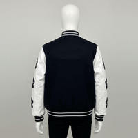 Veste bomber en tissu de laine personnalisée de haute qualité OEM, pour l'hiver, avec logo sur le devant, pour garder au chaud