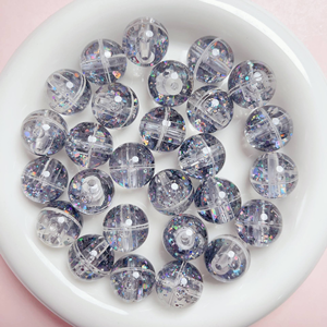 Hot Selling 18mm Colorful Round Quicksand <b>Glitter</b> Filled Shiny Resin Craft Materials for <b>Pen</b> & Jewelry Making - Product Image 2