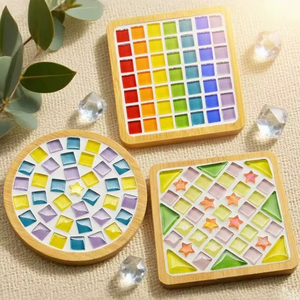 Ensemble de sous-verres en mosaïque faits à la main TCE, vaisselle décorative haut de gamme, sous-verres résistants à la chaleur pour la maison, le bureau, les cadeaux et les fournitures en gros - Product Image 1