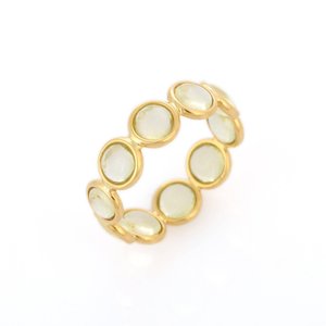 Anillo de Eternidad de Oro Amarillo de 14K con Topacio Limón, Ajustable - Product Image 6