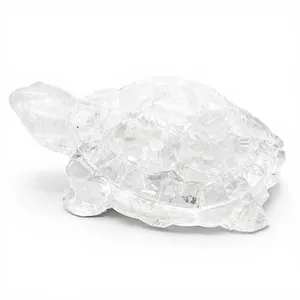 ขายส่ง ALIZA AGATE EXPORTS เต่าคริสตัลออร์โกไนต์ทำมือจากควอตซ์ใส ขนาด 2.7 นิ้ว ตกแต่งด้วยชิปเรซิ่นอัญมณี รูปเต่า - Product Image 3